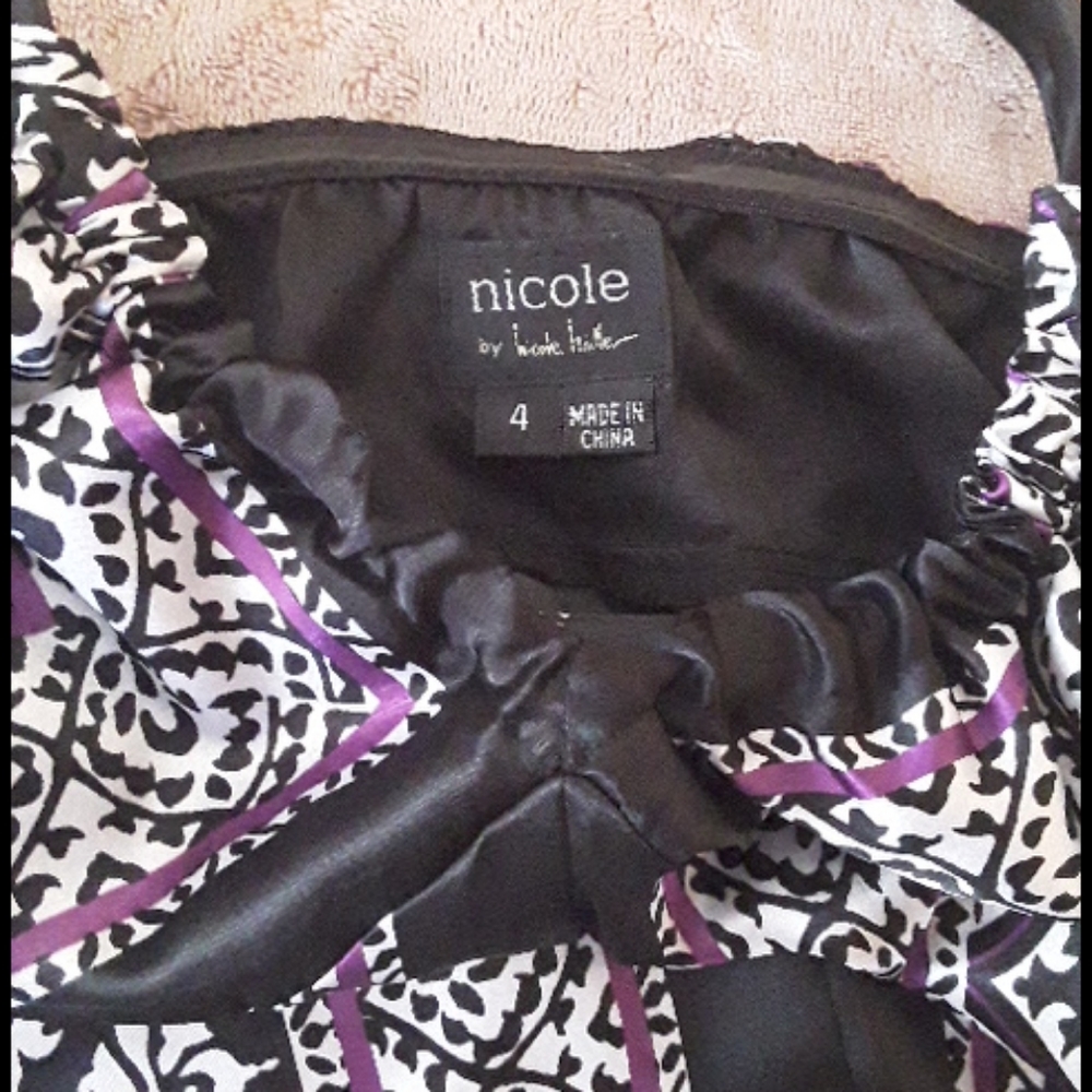 Nicole by Nicole Miller silky tie neck tank - Picture 3 of 4